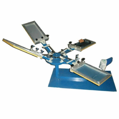 4 Color Silk Screen Printing Equipment T-Shirt /Hat Digital Rotary Screen Printing Machine